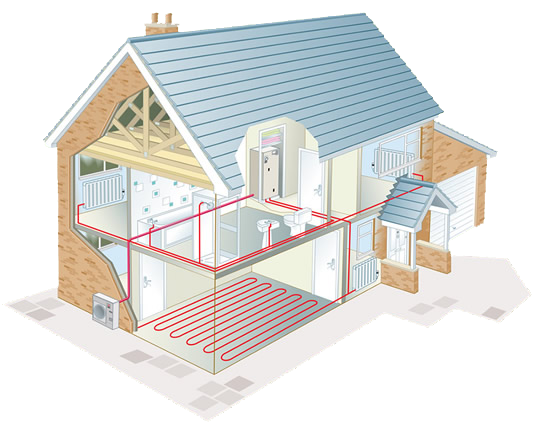 Mitsubishi Ecodan Air Source Heat Pump System